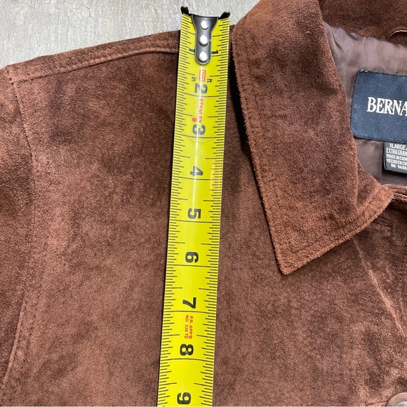 Bernardo Brown Suede Button-Front Jacket - Picture 12 of 13